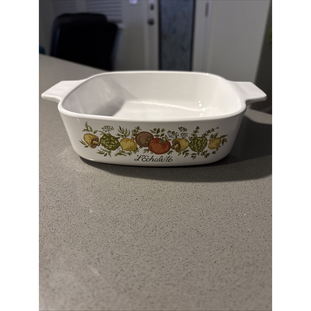 Vintage Corning Ware A-1-B Spice of‎ Life L'Echalote Casserole Dish 1 Qt NO LID